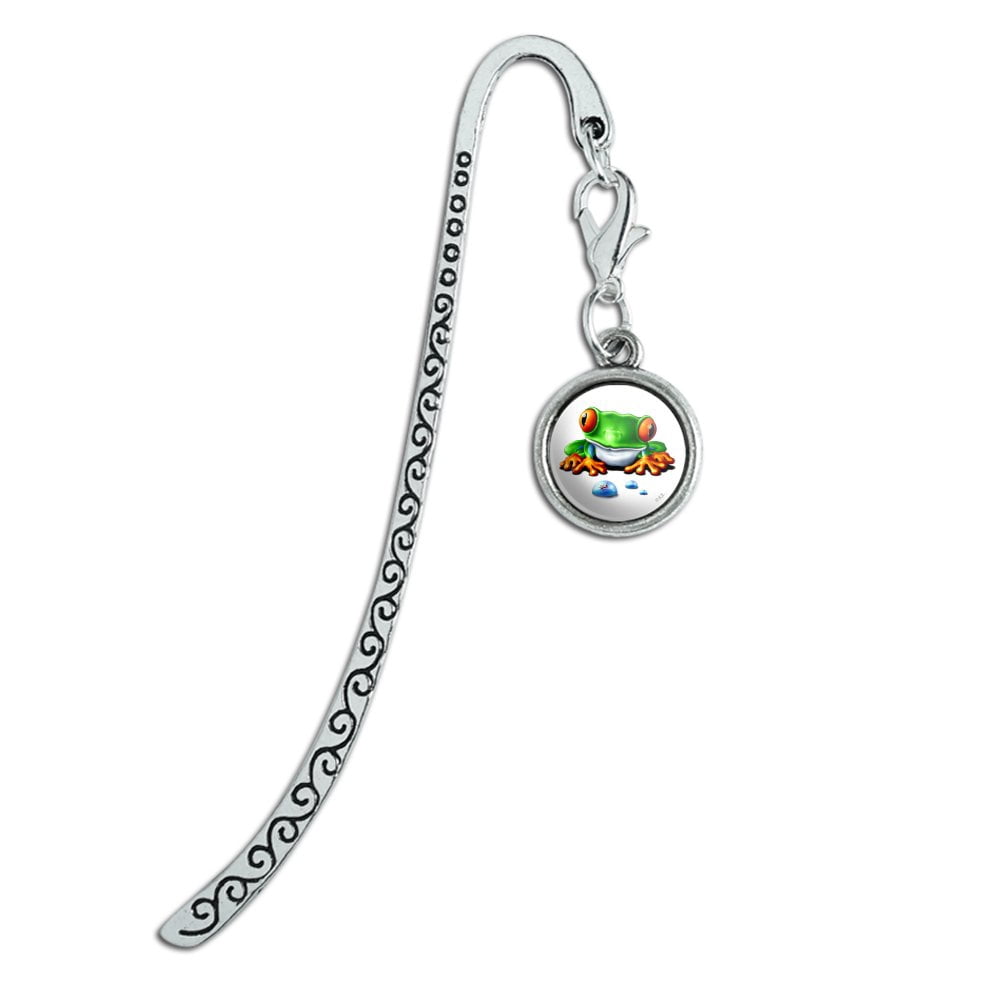 Rainforest Red Eyed Tree Frog and Ant Metal Bookmark Page Marker with ...