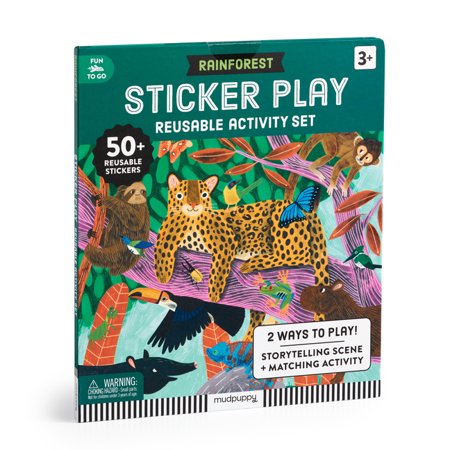 Rainforest Sticker Play Reusable Activity Set, (Hardcover)