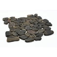 thumbnail image 1 of Rainforest Striped Sliced High-Polish Pebble Stone Floor and Wall Tile 12" x12" (5.0 Sq. ft. / Case), 1 of 4