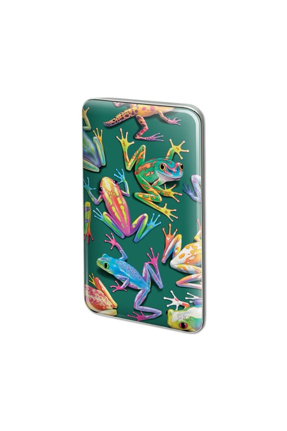 Rainforest Tree Frogs Rainbow Sticky Fingers Metal Rectangle Lapel Hat Pin Tie Tack Pinback