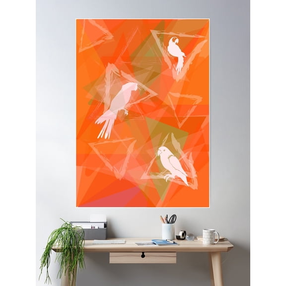 Rainforest Triangle Poster Wall Art, Modern Wall Decor For Living Room Bedroom, 8x12 UNFRAMED