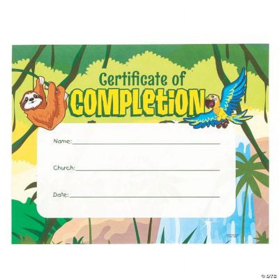 Rainforest VBS Certificates of Completion, Party, Stationery, 25 Pieces