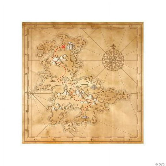 Rainforest VBS Map Backdrop - Party Decor - 2 Pieces