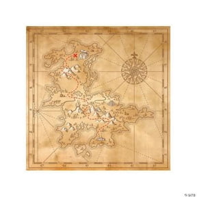 Rainforest VBS Map Backdrop - Party Decor - 2 Pieces