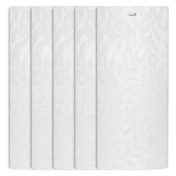 Rainforest White Vertical Blind Texture Slats Sliding Door 94.5 Qty 5 Pack