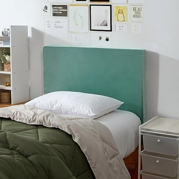 Rainha Memory Foam Cushioned Dorm Headboard - Olive Green