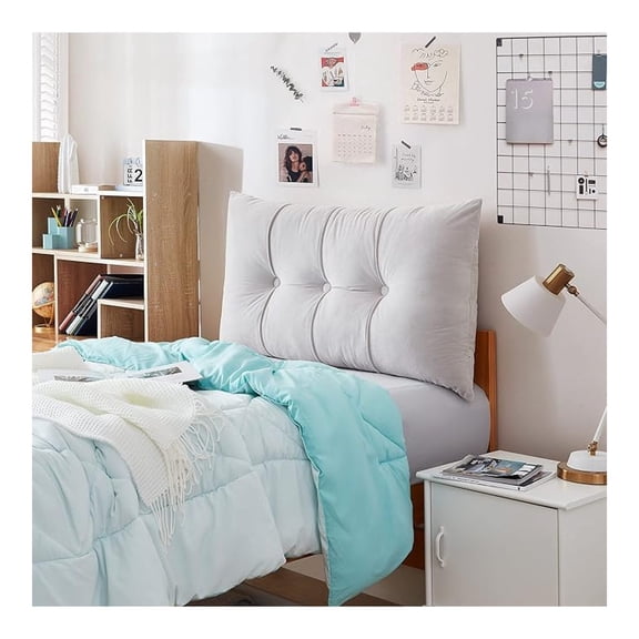 Rainha - Plush Tufted Headboard - Light Gray