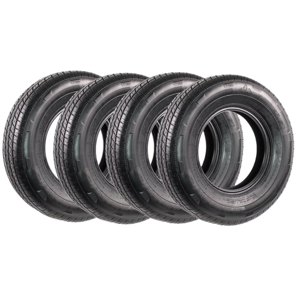 eCustomrim Radial 4-Pack Trailer Tire ST185/80R13 13 Inch Load D 6 Year Warranty
