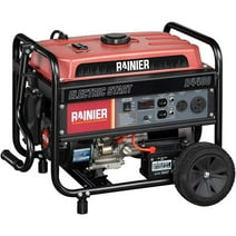 Rainier 4400 Peak Watt Portable Gas Generator with Electric Start and RV Ready Outlet
