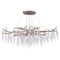 thumbnail image 1 of Rainier 6L Silver Linear Crystal Waterfall Linear Chandelier Island Pendant Light Fixture, 1 of 8