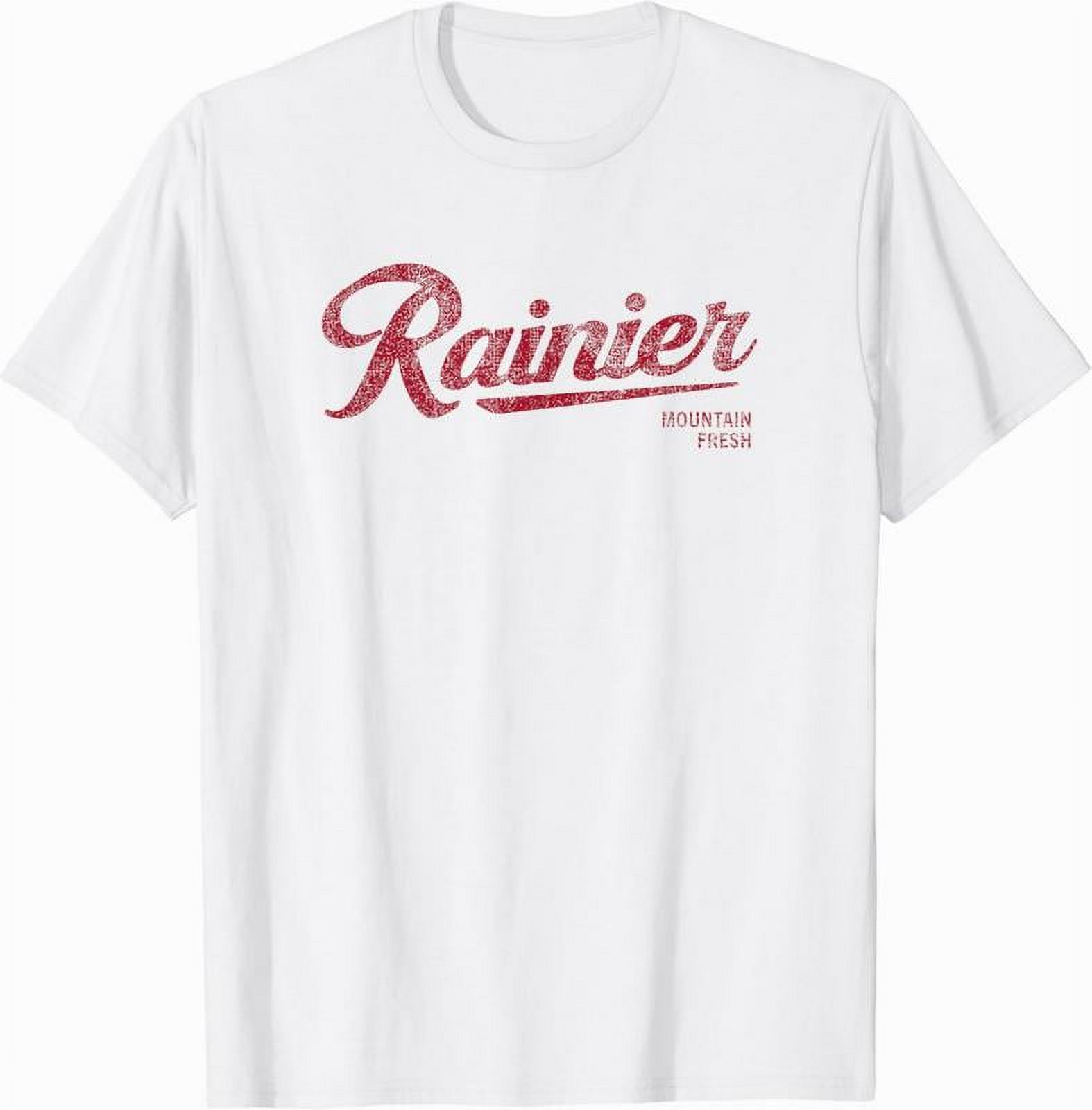 Rainier Beer Mountain Fresh Logo Authentic Vintage Look, Cotton