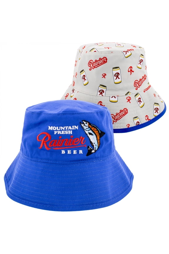 Beer Mountain Fresh Salmon Fishing Reversible Bucket Hat