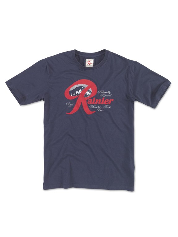 Rainier Naturally Brewed Classic Logo T-Shirt-2XLarge