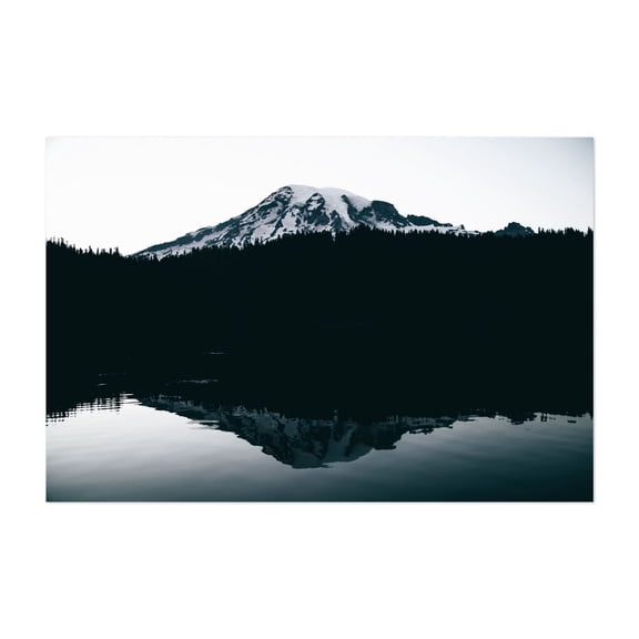 Rainier Reflections - Washington Photography Mountain Nature Landscape Snow Scenic Unframed Wall Art Print 4 x 6 inches