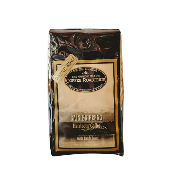 Rainier Rising - Roasted by Vashon Island Coffee Roasterie - Whole Bean Coffee - 12 Ounce Bag