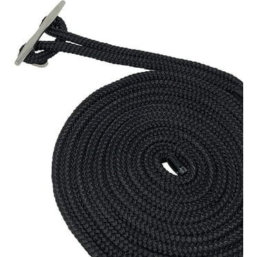 Sand Shark 15ft Boat Rope, 1/2in Dock Lines, Double-Braided Nylon ...