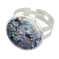 thumbnail image 1 of Raining Cats and Dogs Silver Plated Adjustable Novelty Ring, 1 of 4