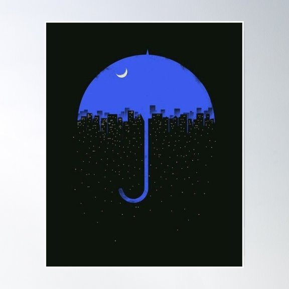 Raining Light Poster Wall Art, Modern Wall Decor, 12x18 UNFRAMED