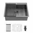 thumbnail image 1 of Rainlex 28"x22"x9"，Drop-in Single Bowl Stainless Steel Kitchen Sink，Include 3  Accessories, 1 of 4