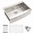 thumbnail image 1 of Rainlex 33"x22"x10", Farmhouse Apron Single Bowl Stainless Steel Kitchen Sink, Include 3 Accessories, 1 of 4
