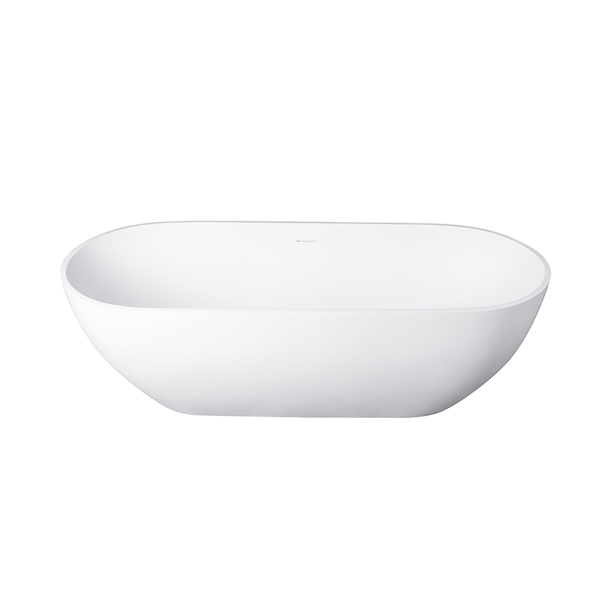 59'' Matte White Solid Surface Freestanding Bathtub