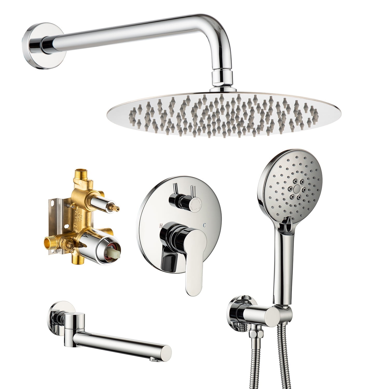 Rainlex One-Handle 1-Spray Polished Chrome Bathtub Shower Faucet