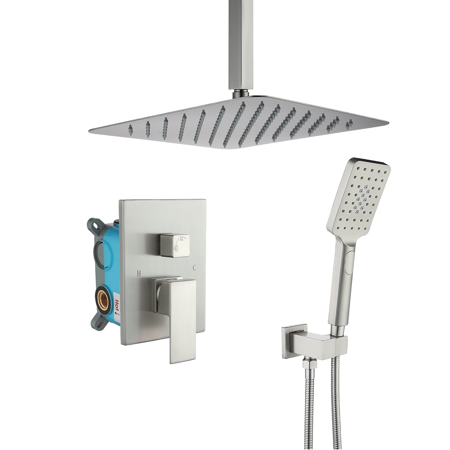 Rainlex One-Handle 1-Spray Setting Brushed Nickel Bathtub Shower Faucet