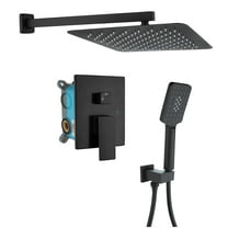 Rainlex One-Handle 1-Spray Setting Matte Black Bathtub Shower Faucet