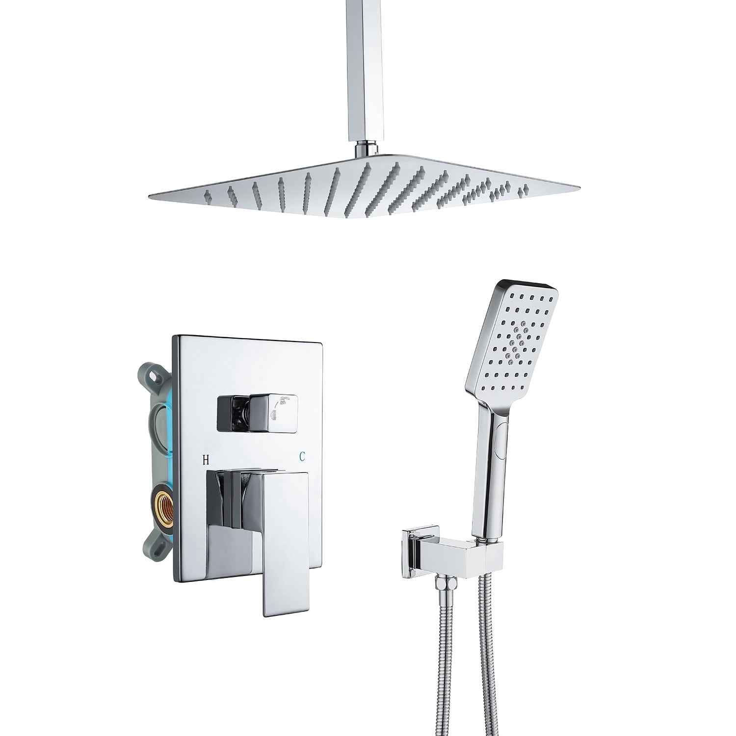Rainlex One-Handle 1-Spray Setting Polished Chrome Bathtub Shower Faucet