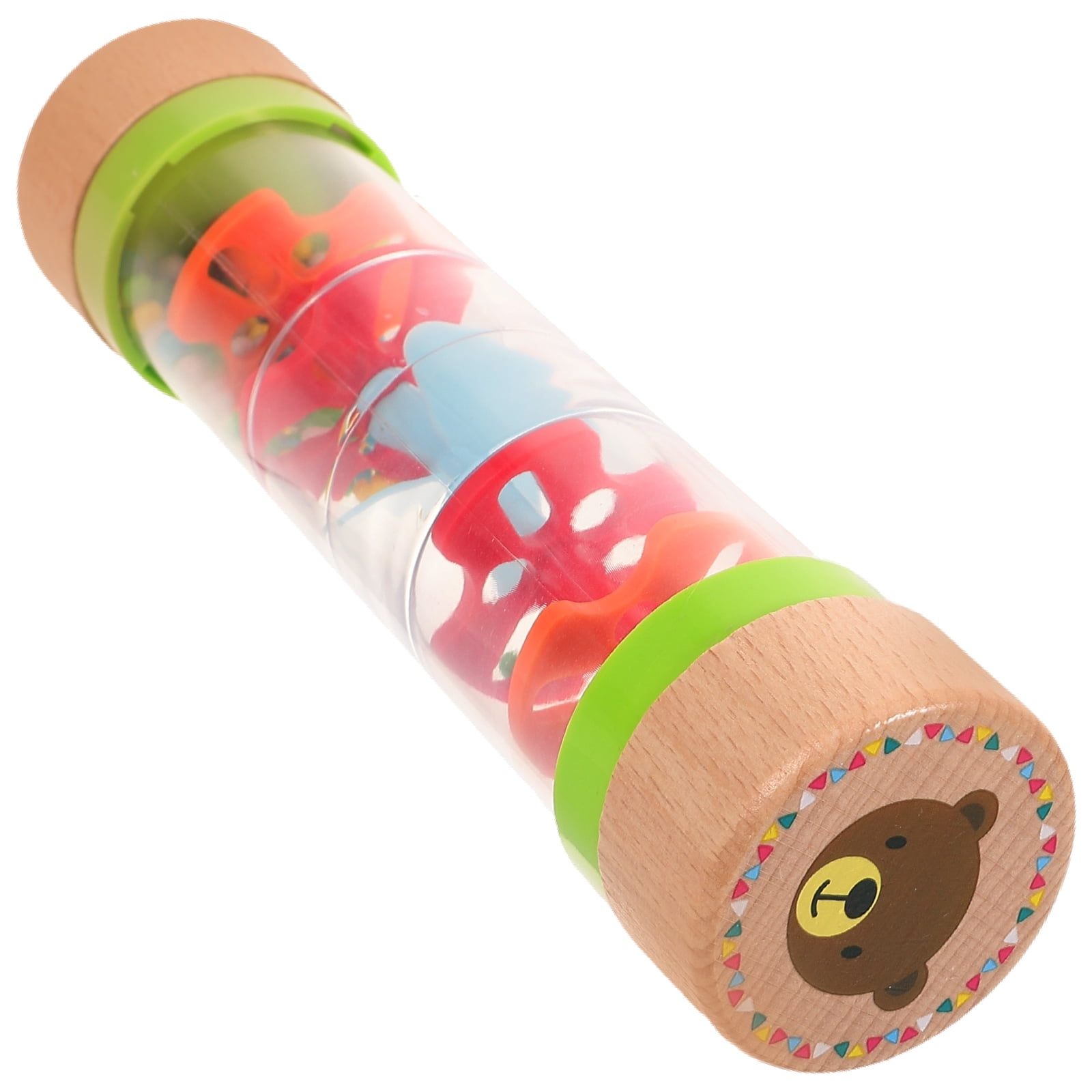 Rainphone Kids Toy Rainbow Hourglass Sling Children’s Toys Wood Baby Mini Rainstick Toddler