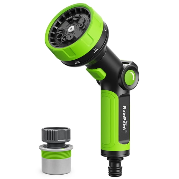 RainPoint Garden Hose Nozzle Thumb Control Detachable Water Nozzle with 10 Spray Patterns for Watering Plants and Lawns
