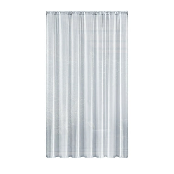 Rainproof Curtain Outdoor Transparent Polyester Waterproof Curtains for Garden Pavilion, Through the Rod (White)