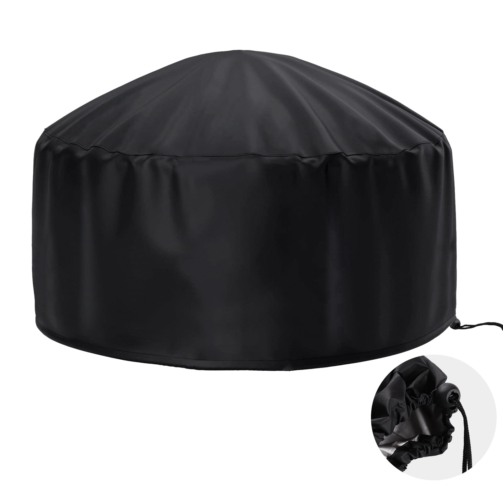 Rainproof Fireplace Cover Protective Cover DIY Round Dustproof 86*36cm Black For Outdoor Oxford Fabric BBQ Grill Cover