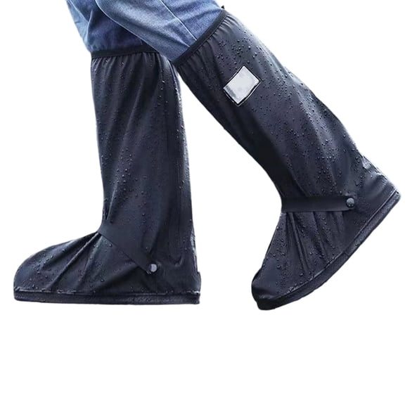 Rainproof Overshoes Elastic PVC Boot Covers Zippered For Walking Hiking