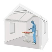 غير نافذ للمطر الطلاء المحمولة بوث 10 X10X9FT رذاذ بوث مع 4 قطع شبكة ويندوز & الكلمة لطلاء قطع غيار السيارات، المفروشات وغيرها من البنود الأبيض