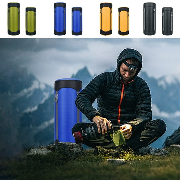 Rainproof Sleeping Bag Storage Bag, 100% Polyester Compression Sack for Outdoor Camping, Lightweight & Durable Stuff Sack, Tight-Fitting Design, 60x40x20cm, Green/Yellow/Blue