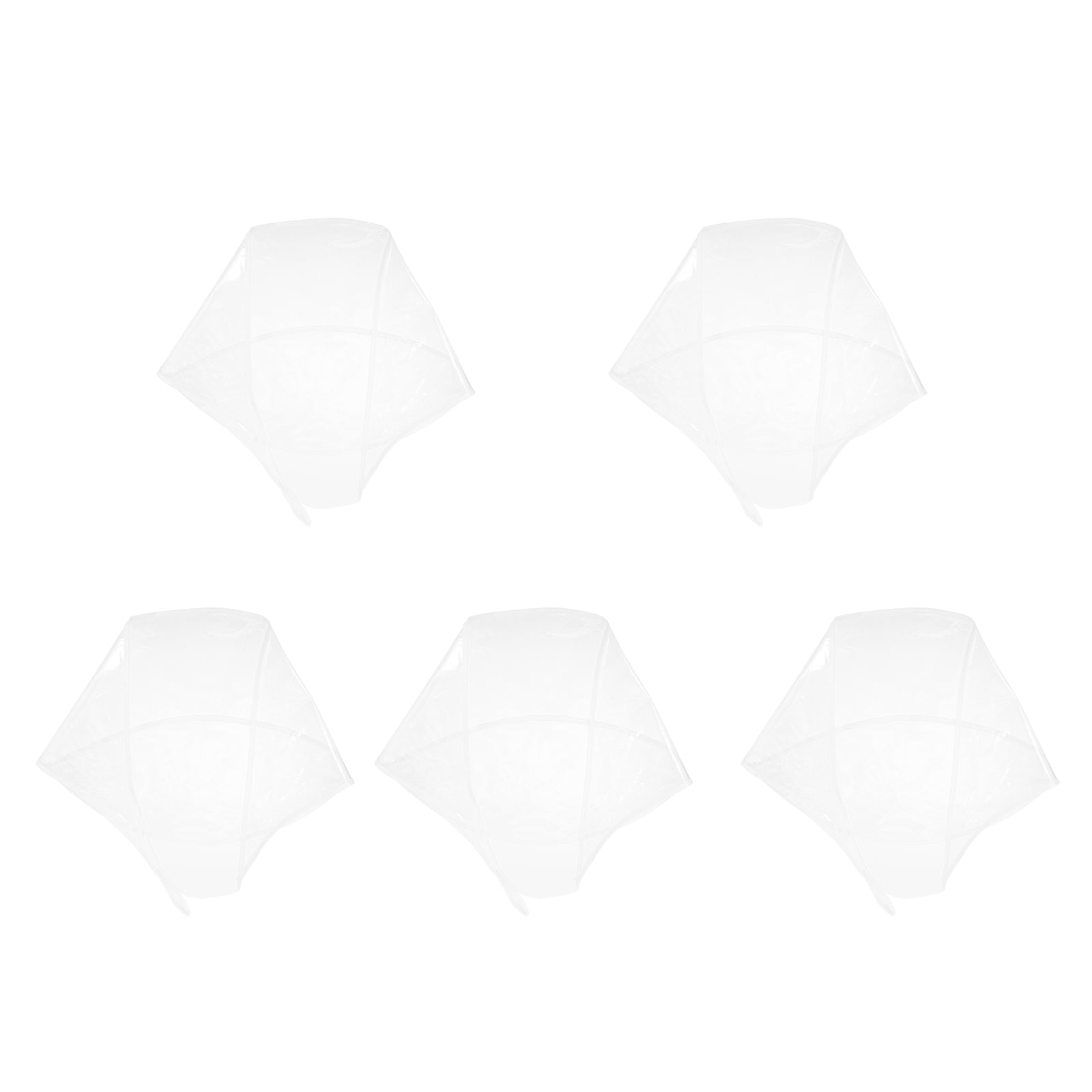 Rainproof caps 5pcs Rain Proof Hat Waterproof Clear Rain