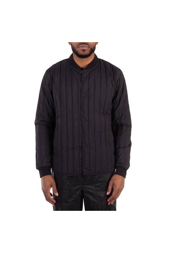 Men's Black Banja Liner Bomber Jacket, Size Small