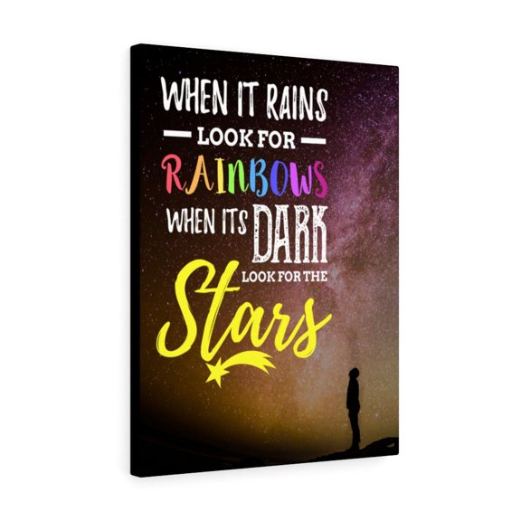 When it Rains Motivational Verse Inspirational Wall Decor for Home Office Gym Inspiring Success Quote Print Ready to Hang Wall ArtMuseum Quality Canvas Unframed