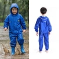 thumbnail image 1 of Rainsuits Kids Girls 1 Piece Hoodie Kids Overalls Waterproof Windproof Rain Jacket Waterproof Rain Suit 4-5 Years, 1 of 7