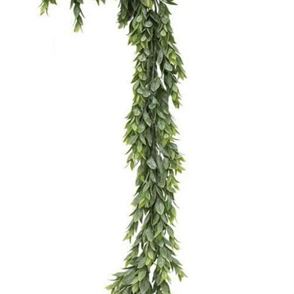 +Rainwashed Leaves Garland 6ft