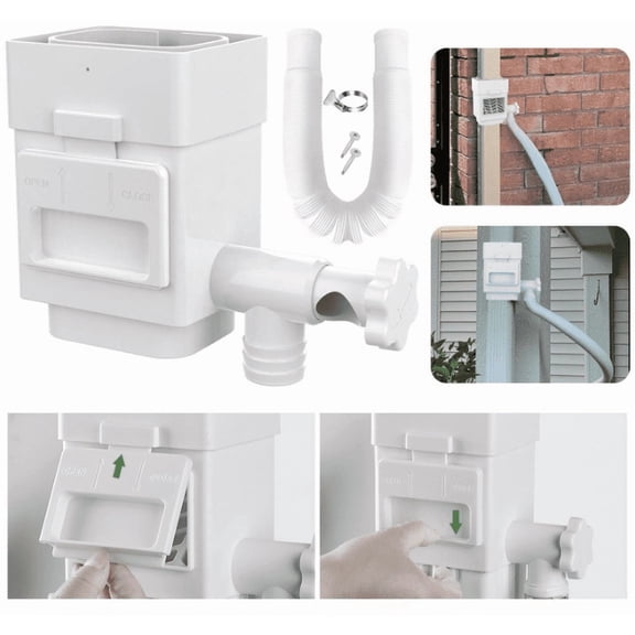 Rainwater Collection System – Adjustable Flow Downspout Diverter – Enhanced Filtering for Clear Rain Barrel Water