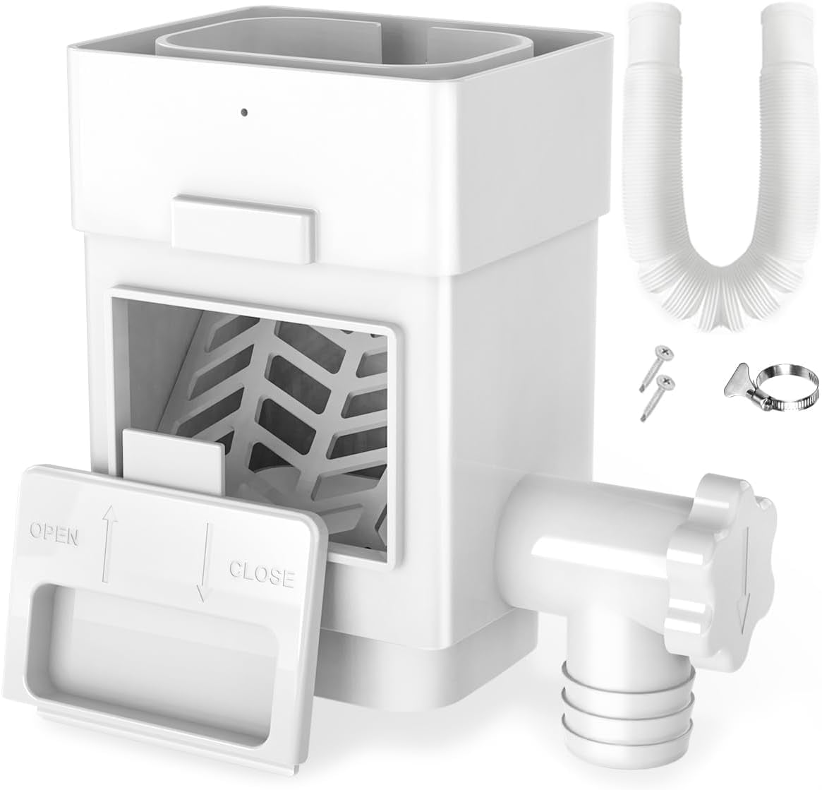 Rainwater Collection System, Downspout Diverter Fits 2x3 or 3x4 Inch Standard Downspouts, Rain Barrel Diverter Kit with Adjustable Valve and Filter