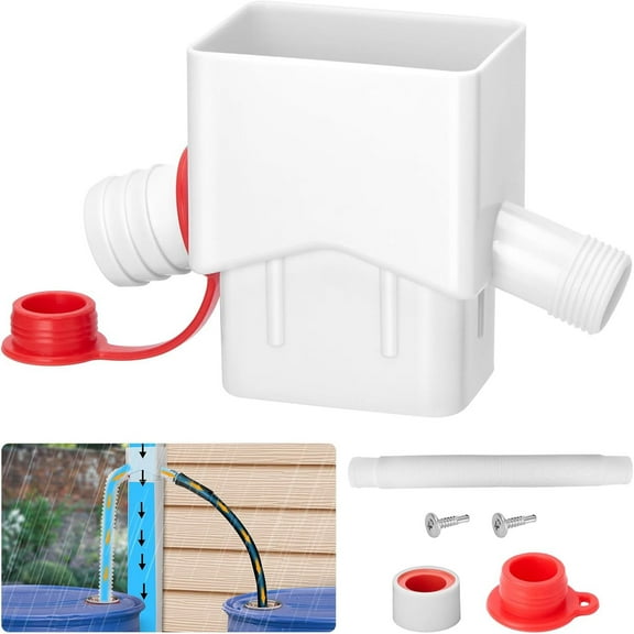 Rainwater Collection System, Downspout Diverter Fits for 2"x 3" Downspouts, Rain Barrel Diverter Kit, Diverts Water into Rain Barrel