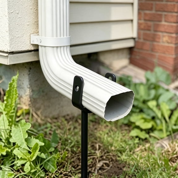 Rainwater Downspout Bracket - Heavy-Duty Adjustable Size, Rust-Proof Anchor for Pipe Support, Easy Installation (2 Pack),2 * Rainwater Downspout Bracket,Black