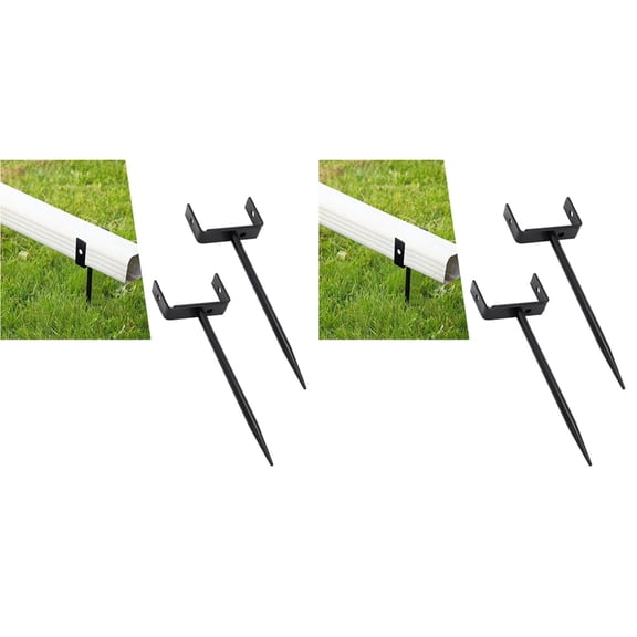 Rainwater Downspout Bracket - Heavy-Duty Adjustable Size, Rust-Proof Anchor for Pipe Support, Easy Installation (4 Pack)