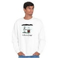 thumbnail image 1 of Rainy BBQ Grill Funny Windy Novelty Men's Big & Tall Crewneck Sweatshirt Brisco Brands 5X, 1 of 5