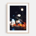 thumbnail image 1 of Rainy Bokeh _ 02 - Athens Greece Photography Abstract Nightlife City Moody Oak Framed Wall Art Print 12 x 18 inches, 1 of 68