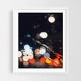 thumbnail image 1 of Rainy Bokeh _ 02 - Athens Greece Photography Abstract Nightlife City Moody White Framed Wall Art Print 16 x 20 inches, 1 of 3