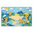 Cheetah Rag Rainy Day Garden Cheetah Cub Rectangle Rug for Playroom Autumn ...